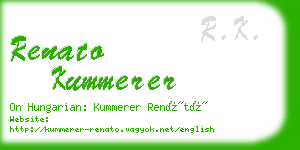 renato kummerer business card